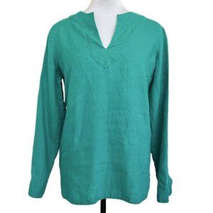 Lauren Ralph Lauren 100% linen long sleeve tunic top